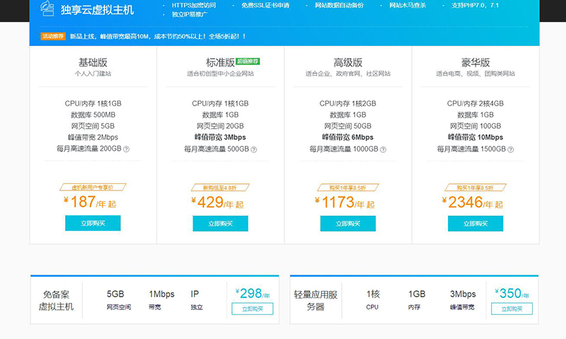 阿里云網(wǎng)站虛擬主機(jī)費(fèi)用價(jià)格表